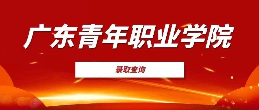 广东青年职业学院2021年春季招生（学考）录取结果查询