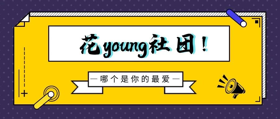 花Young社团哪个是你的最爱？