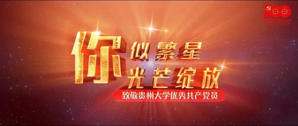 你似繁星，光芒绽放 | 致敬贵州大学优秀共产党员