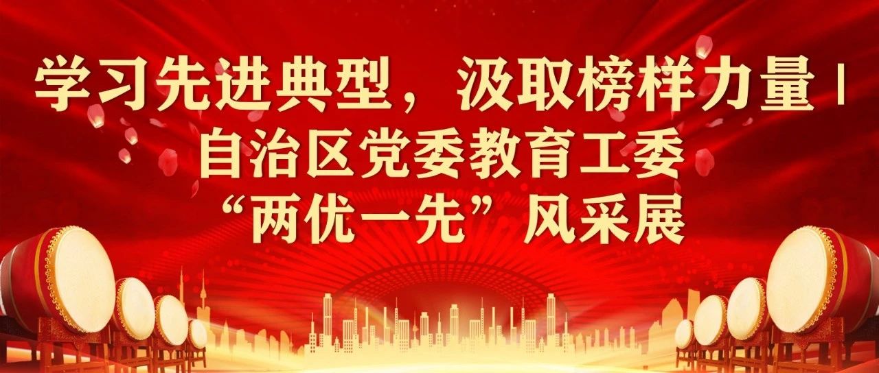 学习先进典型，汲取榜样力量|自治区党委教育工委“两优一先”风采展