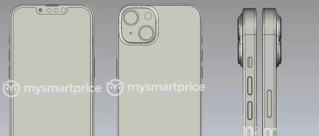 疑似iPhone 14 CAD渲染曝光：“刘海”与iPhone 13相同