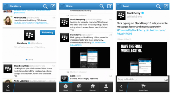 上架不过十来天 黑莓移除BlackBerry 10最新Twitter软件更新