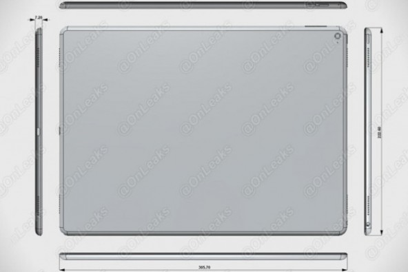 iPad Pro 设计图曝光“三围”参数 年底推出？