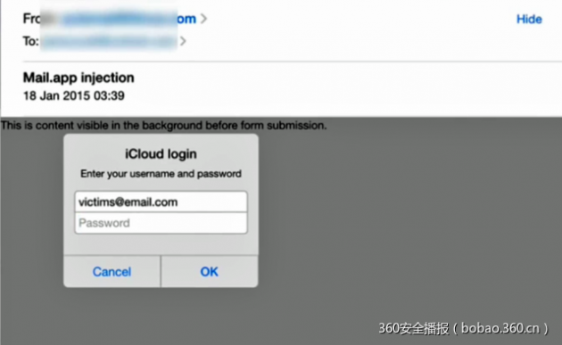 iOS Mail.app出现严重漏洞可致用户iCloud密码被盗（含POC）