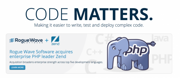 抢进PHP网页开发市场，开发工具商Rogue Wave买下Zend