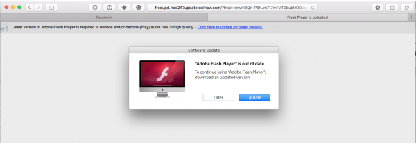 恶意软件假冒Flash Player更新提供给Mac OS X用户