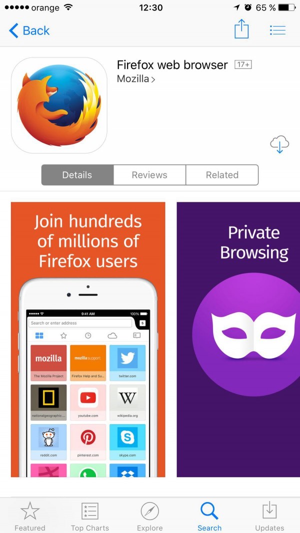 Mozilla不会推出Windows Phone版本Firefox浏览器