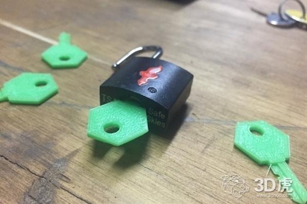 黑客3D打印万能密钥