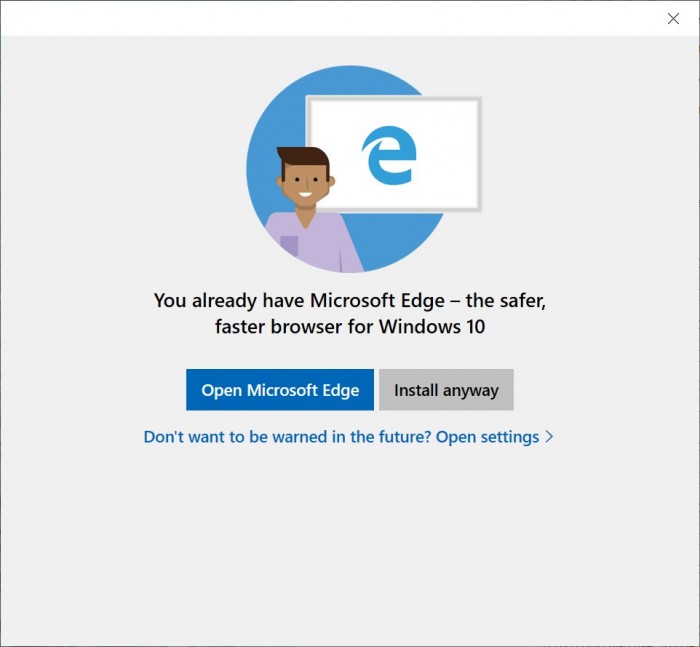 微软Edge浏览器的推广新套路：我这么优秀 您可能不再需要其它浏览器